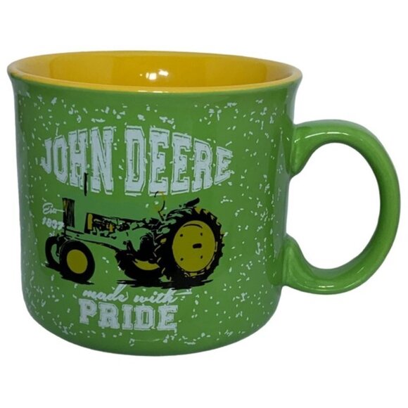 JOHN DEERE Jumbo Mug Made with Pride Officially Lic 21.5 oz Green Yellow Tractor - Picture 13 of 15